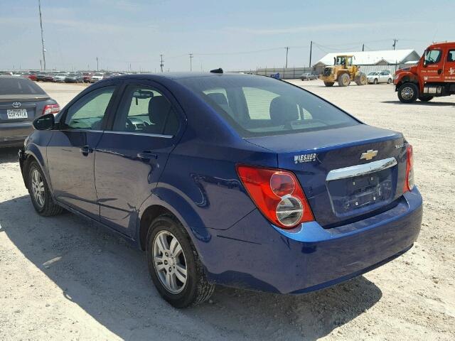 1G1JC5SHXE4150265 - 2014 CHEVROLET SONIC LT BLUE photo 3