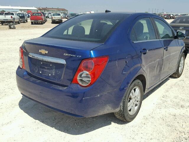 1G1JC5SHXE4150265 - 2014 CHEVROLET SONIC LT BLUE photo 4