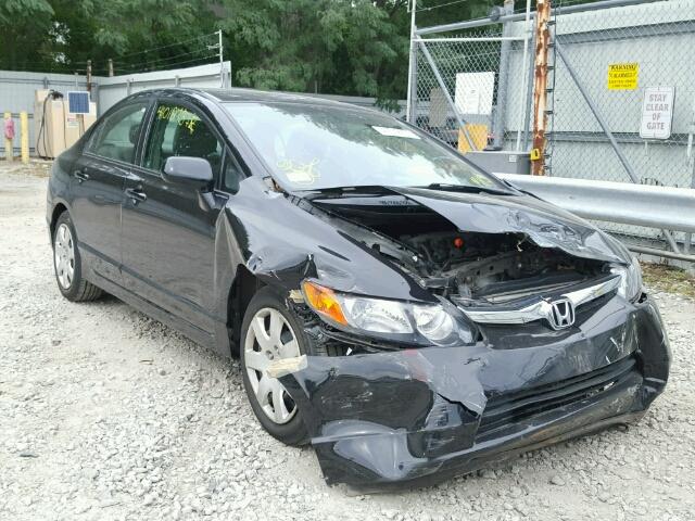 2HGFA16568H300571 - 2008 HONDA CIVIC LX BLACK photo 1