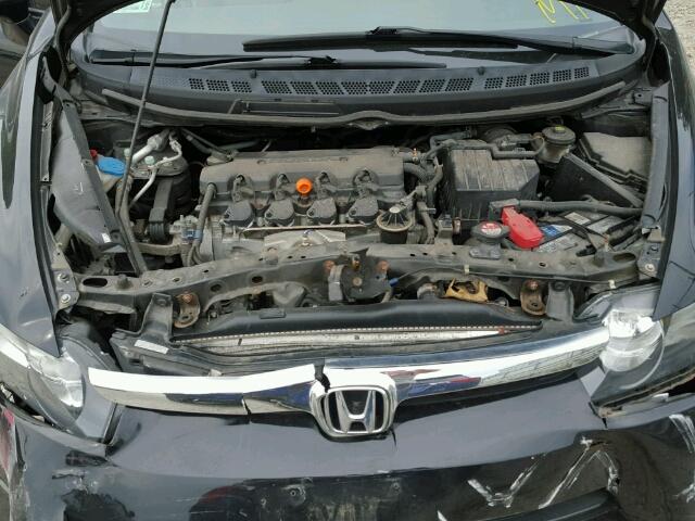 2HGFA16568H300571 - 2008 HONDA CIVIC LX BLACK photo 7