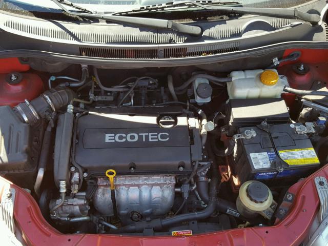 KL1TD66E19B620274 - 2009 CHEVROLET AVEO LS RED photo 7