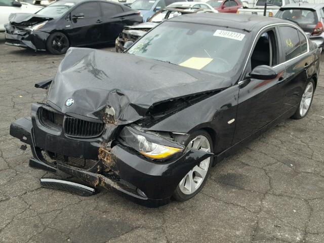 WBAVB77558NH80473 - 2008 BMW 335 BLACK photo 2