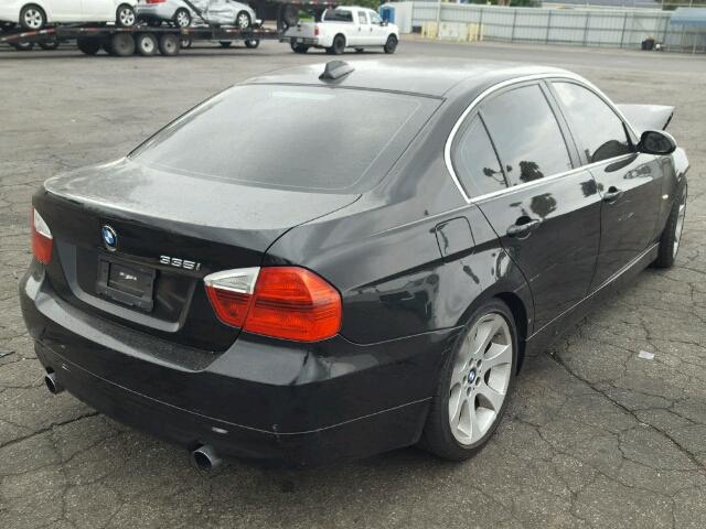 WBAVB77558NH80473 - 2008 BMW 335 BLACK photo 4