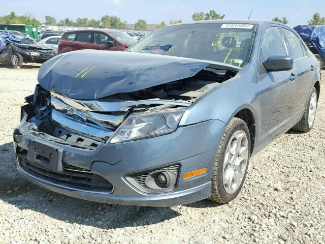 3FAHP0HA5BR187451 - 2011 FORD FUSION SE BLUE photo 2