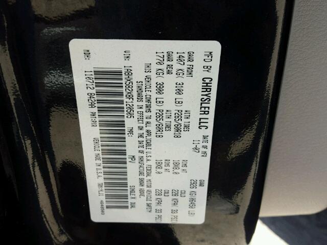 1A8HX582X8F120505 - 2008 CHRYSLER ASPEN LIMI 黑色 照片 10