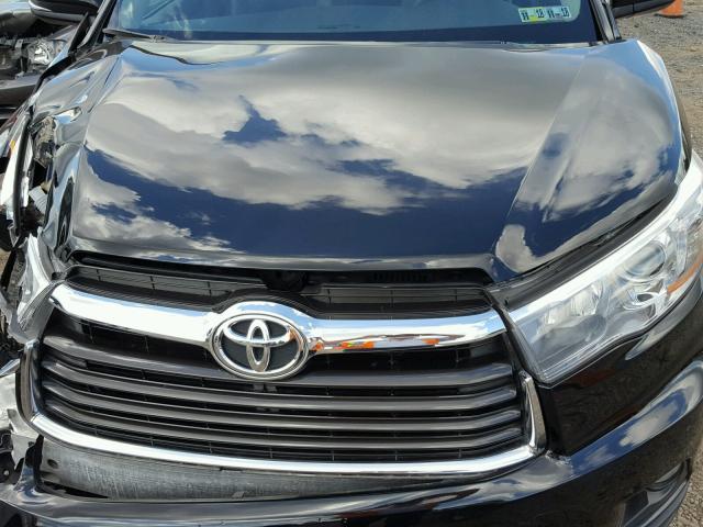 5TDJKRFH3FS223641 - 2015 TOYOTA HIGHLANDER BLACK photo 7