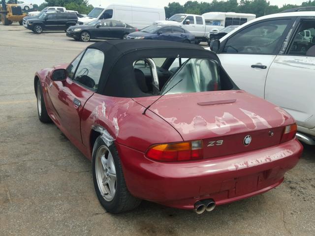 4USCH7320WLE06487 - 1998 BMW Z3 1.9 RED photo 3