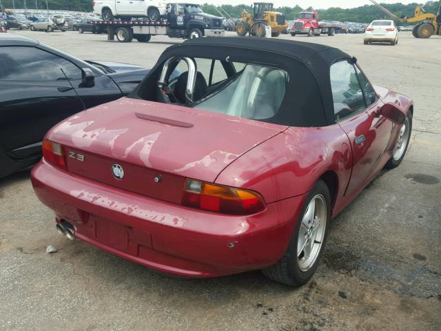 4USCH7320WLE06487 - 1998 BMW Z3 1.9 RED photo 4