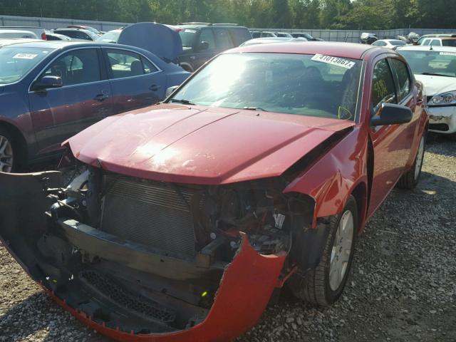 1C3CDZAB2DN594125 - 2013 DODGE AVENGER RED photo 2