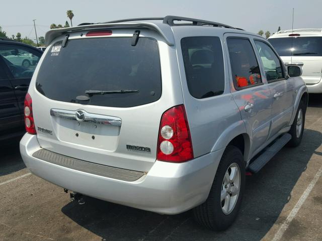 4F2CZ06165KM22031 - 2005 MAZDA TRIBUTE S SILVER photo 4