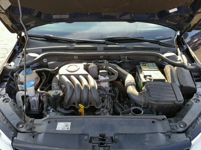 3VW2K7AJ2EM392595 - 2014 VOLKSWAGEN JETTA BASE BLUE photo 7