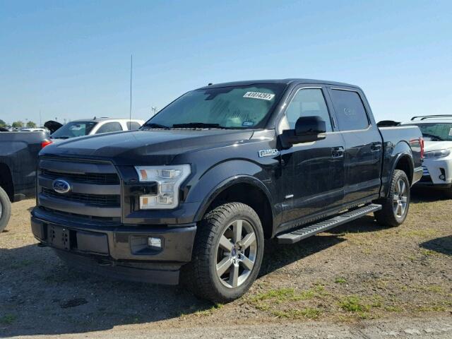 1FTEW1EG4HKD30496 - 2017 FORD F150 SUPER BLACK photo 2