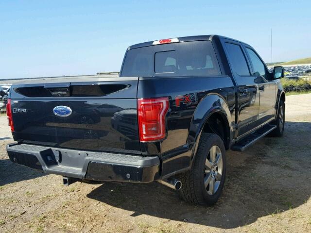 1FTEW1EG4HKD30496 - 2017 FORD F150 SUPER BLACK photo 4