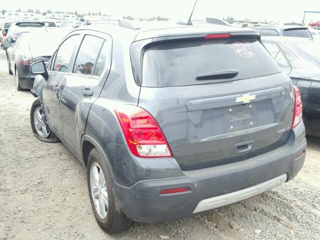 3GNCJLSB2GL280633 - 2016 CHEVROLET TRAX 1LT GRAY photo 3