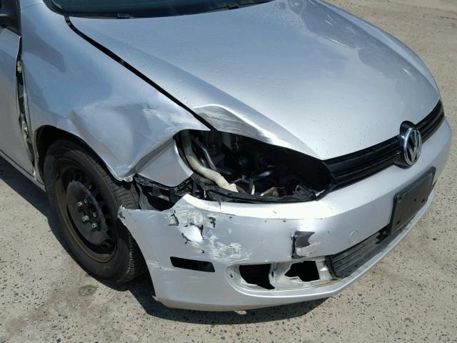 WVWDB7AJXCW040406 - 2012 VOLKSWAGEN GOLF SILVER photo 9