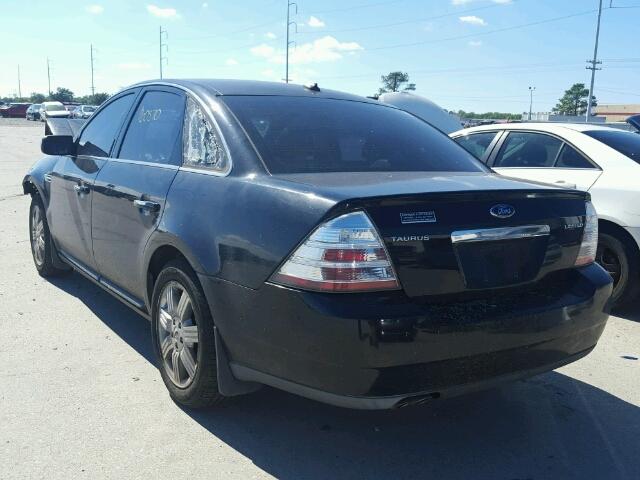 1FAHP25W88G161311 - 2008 FORD TAURUS LIM BLACK photo 3