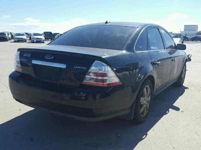 1FAHP25W88G161311 - 2008 FORD TAURUS LIM BLACK photo 4