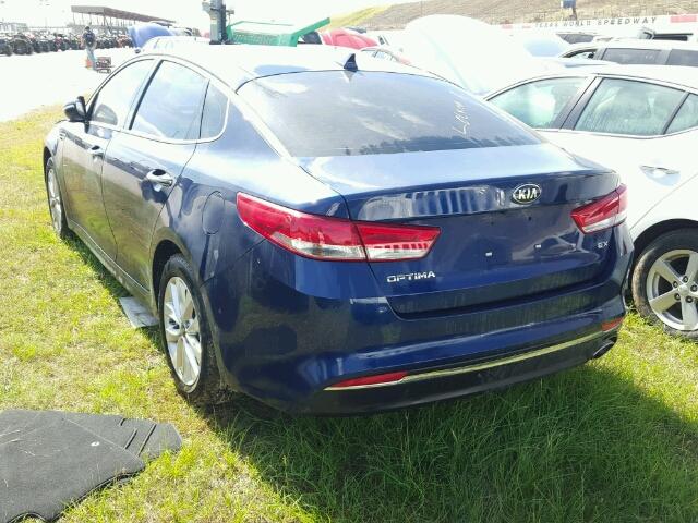 5XXGU4L30HG137014 - 2017 KIA OPTIMA EX BLUE photo 3