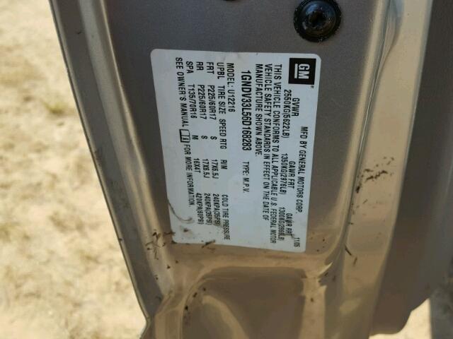 1GNDV33L56D168283 - 2006 CHEVROLET UPLANDER L 灰色 照片 10