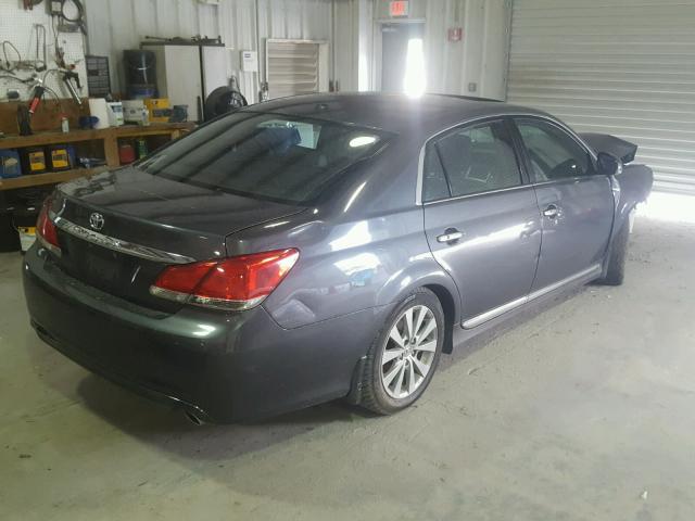 4T1BK3DB6BU410485 - 2011 TOYOTA AVALON BAS GRAY photo 4