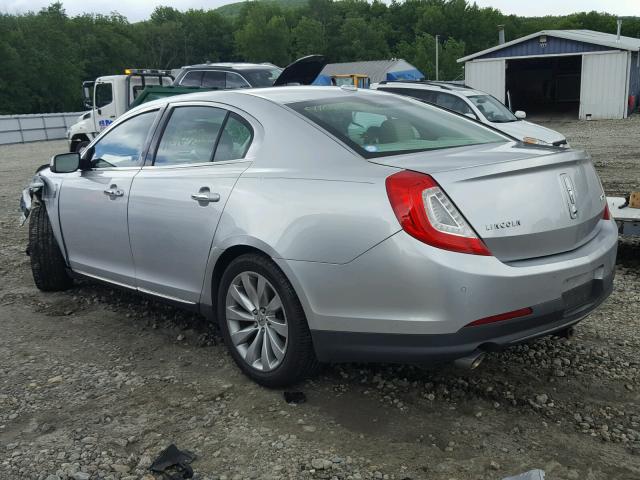 1LNHL9DK2DG609352 - 2013 LINCOLN MKS SILVER photo 3