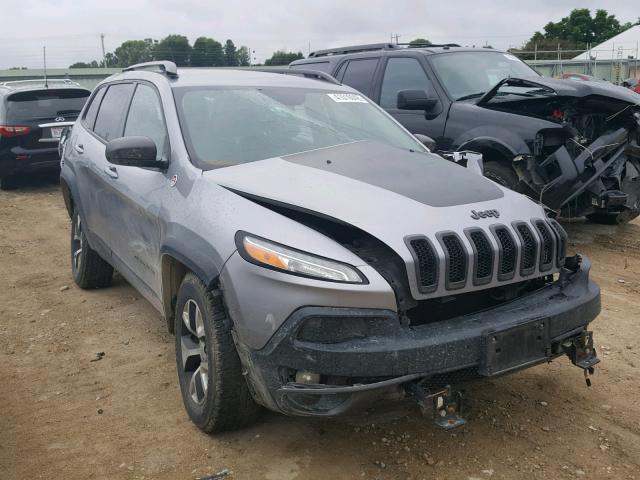 1C4PJMBS1EW159762 - 2014 JEEP CHEROKEE T SILVER photo 1