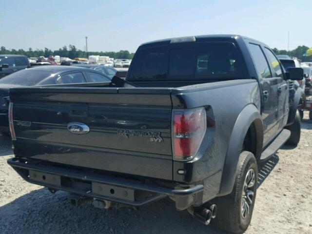 1FTFW1R62DFC79573 - 2013 FORD F150 SVT R BLACK photo 4