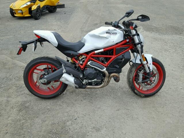 ZDMMADBMXHB001697 - 2017 DUCATI MONSTER 79 WHITE photo 9