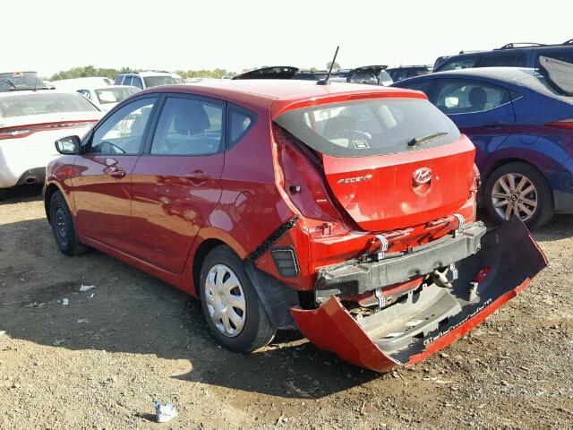 KMHCT5AE8CU040721 - 2012 HYUNDAI ACCENT RED photo 3