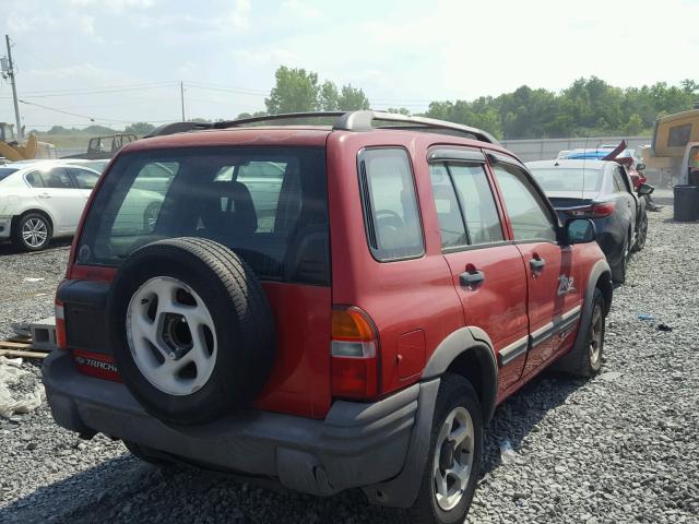 2CNBJ734626904647 - 2002 CHEVROLET TRACKER ZR RED photo 4