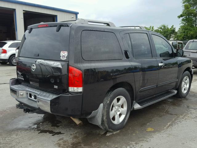 5N1AA08A04N740991 - 2004 NISSAN ARMADA SE BLACK photo 4