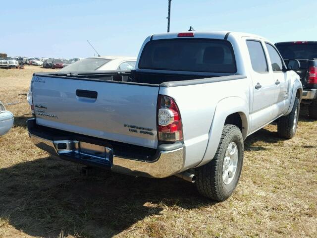 5TFJU4GN6CX014238 - 2012 TOYOTA TACOMA SILVER photo 4