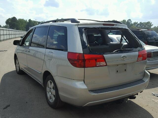 5TDZA22C64S018089 - 2004 TOYOTA SIENNA XLE SILVER photo 3