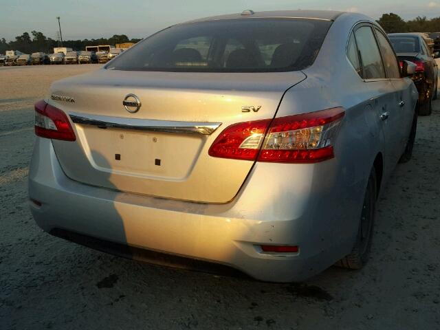 3N1AB7AP1FL628747 - 2015 NISSAN SENTRA SILVER photo 4