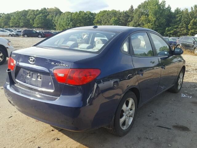 KMHDU46D38U440916 - 2008 HYUNDAI ELANTRA BLUE photo 4