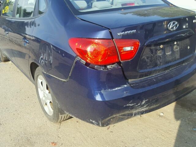 KMHDU46D38U440916 - 2008 HYUNDAI ELANTRA BLUE photo 9