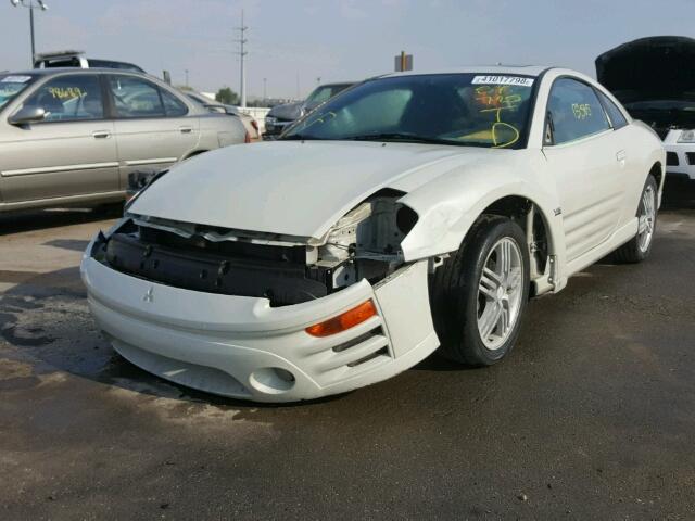 4A3AC84H25E003533 - 2005 MITSUBISHI ECLIPSE GT WHITE photo 2