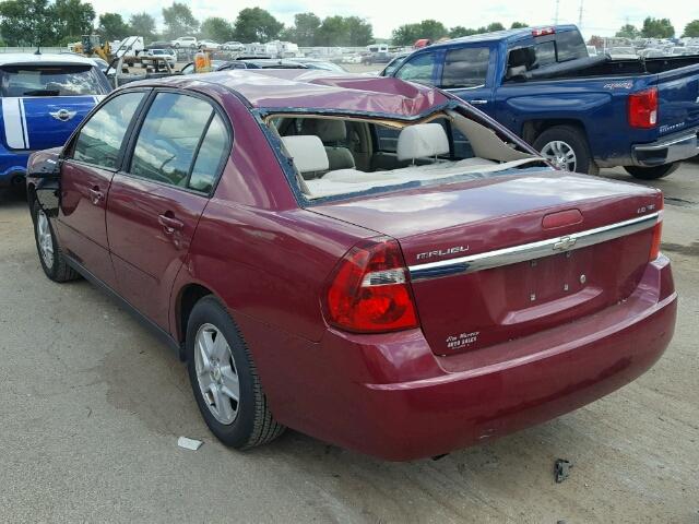1G1ZT54845F220704 - 2005 CHEVROLET MALIBU LS მუქწითელი ფოტო 3
