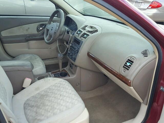 1G1ZT54845F220704 - 2005 CHEVROLET MALIBU LS მუქწითელი ფოტო 5