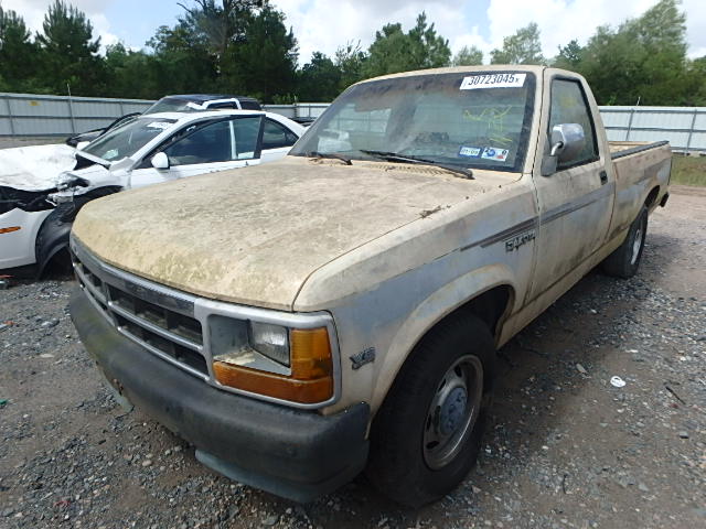 1B7HL26Y2NS597702 - 1992 DODGE DAKOTA MAROON photo 2