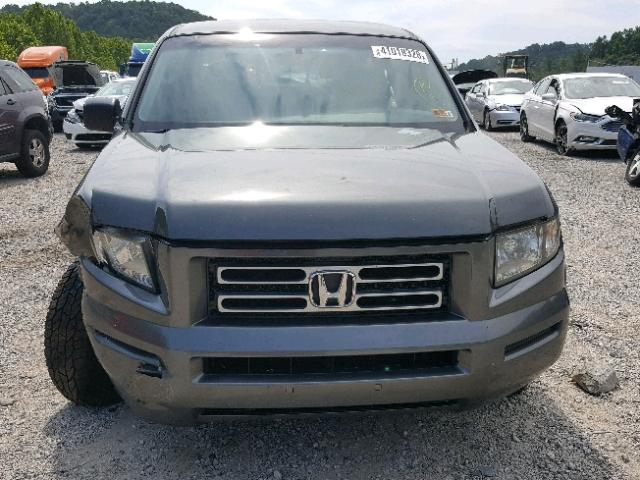 2HJYK16257H515461 - 2007 HONDA RIDGELINE GRAY photo 9