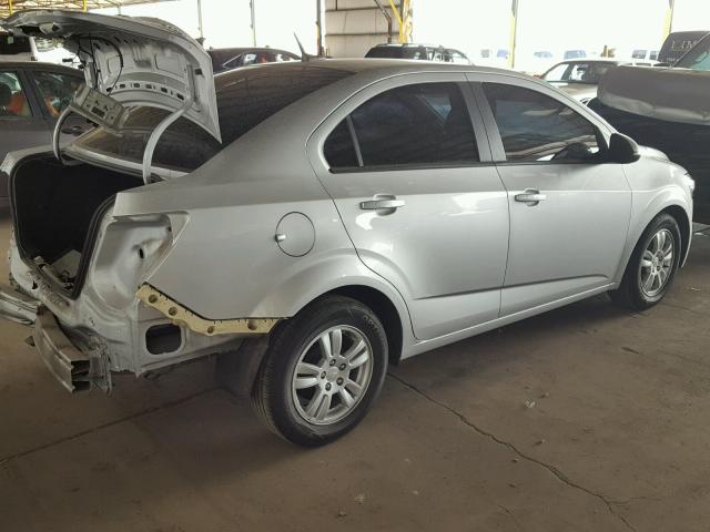 1G1JA5SH5C4212111 - 2012 CHEVROLET SONIC LS SILVER photo 4