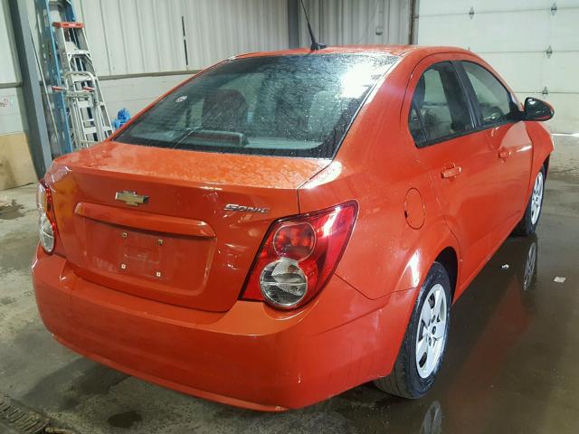 1G1JA5SG9D4108729 - 2013 CHEVROLET SONIC LS 橙色 照片 4