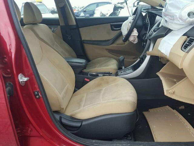 KMHDH4AE0DU498576 - 2013 HYUNDAI ELANTRA RED photo 5