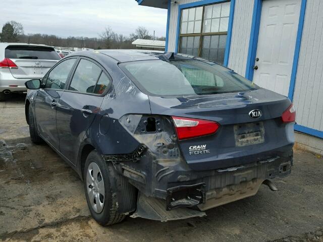 KNAFX4A6XF5258616 - 2015 KIA FORTE LX GRAY photo 3