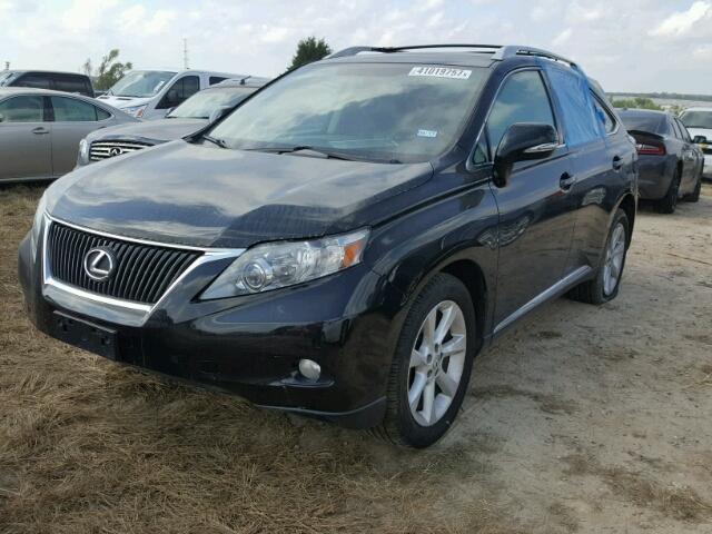 2T2ZK1BA6AC021354 - 2010 LEXUS RX 350 BLACK photo 2