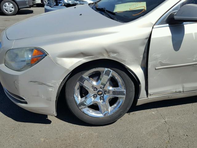 1G1ZH57B59F247831 - 2009 CHEVROLET MALIBU 1LT ოქროსფერი ფოტო 9