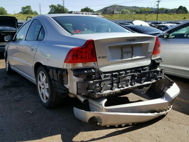 YV1RS592X62521317 - 2006 VOLVO S60 2.5T SILVER photo 3