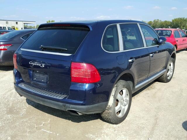 WP1AB29P84LA77258 - 2004 PORSCHE CAYENNE S BLUE photo 4