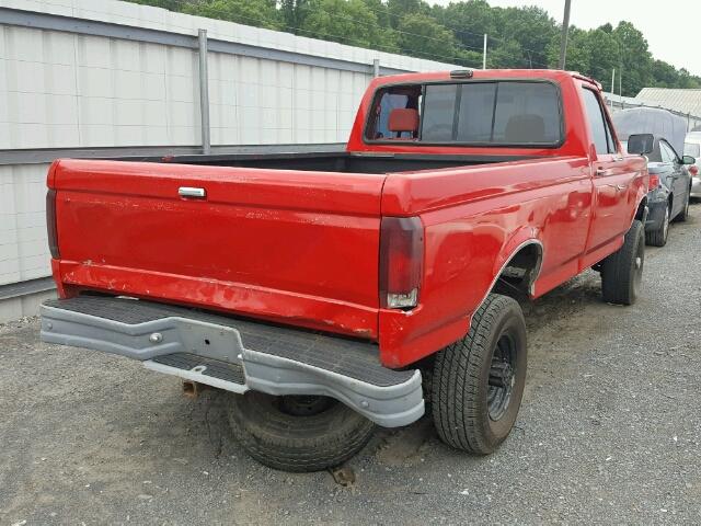 1FTHF36M9NNA63508 - 1992 FORD F350 RED photo 4